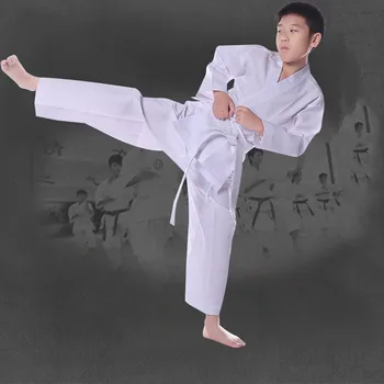 Respirável Karate Uniforme De Taekwondo Uniforme Com Cinto De Elástico Na Cintura Para A Criança Desporto De Formação De Academia De Taekwondo De Roupas