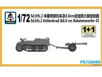 Modelo S-PS720088 1/72 alemão Sd.Kfz.2 Kettenkrad & Raketenwerfer 43 (2 kits em 1 caixa)