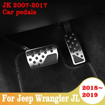 Para Jeep Wrangler JL 2018 2019 JK para o período 2007-2017 Carro Pedal do Acelerador Pedais de Freio para Não Escorregar Capa de Almofadas Guarnição Acessórios