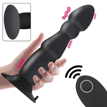 Forte Otário G-spot Estimulador de Grande Tamanho 10 Velocidades Plug Anal Vibrador Vibrador Brinquedos Sexuais Para os Homens as Mulheres de Controle Remoto sem Fio