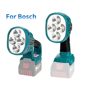3W/12W CONDUZIU a Lâmpada de Luz de Trabalho Para a Bosch 18V Li-ion BAT618 BAT609G Portátil Lanterna Lanterna de Iluminação Exterior Com USB