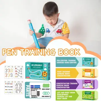 Mágico de Rastreamento pasta de trabalho Reutilizável Caligrafia Copybook Criança em Actividades de Aprendizagem Para as Crianças Brinquedos para as Crianças do Ensino Estação K1T6