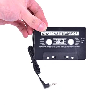 Alta Qualidade Fita Cassete Adaptador para CD MP3 DVD Player Preto Universal de Cassetes do Carro de Áudio do Carro