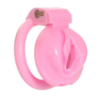 Novo Bichano cor de Rosa Castidade Dispositivo,4 Pênis Anéis,Super Pequeno, Pau Gaiola,Anéis penianos,a Castidade de Bloqueio,BDSM Adultos Brinquedo do Sexo para o Homem Gay