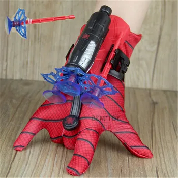 Homem aranha Brinquedos de Plástico Cosplay homem Aranha Luva Lançador de Definir Engraçado Brinquedos para Meninos de Aniversário, Ano Novo, Gi