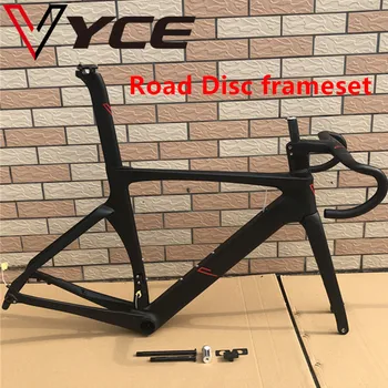 VYCE HQR37-freio a disco de carbono quadro da bicicleta bicicleta bicicleta de estrada de corrida de bicicleta conjunto de quadros com fibra de Carbono guidão integrados