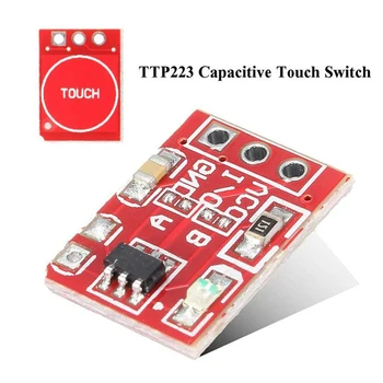 10/50/100PCS/MONTE NOVO TTP223 botão de Toque Módulo Capacitor tipo de Canal Único Auto de Bloqueio interruptor do Toque do sensor