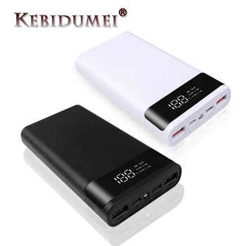 Kebidu Portátil 5V 6x18650 Bateria do Banco do Poder da Caixa de Shell Caso DIY-Tipo C Micro USB de Carregamento Rápido Carregador do Telefone Móvel Caixa de Caso