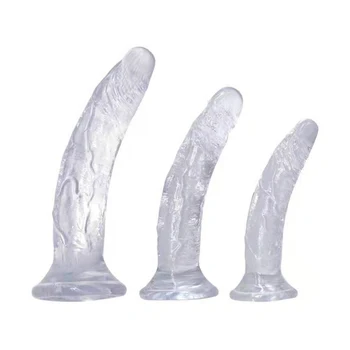Pênis Realístico Dildos Para Mulheres Grandes Pênis Com Ventosa Brinquedos Sexuais Cristal Vagina, Anal Plug Anal Falso Pau Brinquedos Sexuais Para As Mulheres