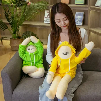 Novo 18cm Bebê Coreia do Pingente Anime Apaziguar Bonecas Engraçado WOONGJANG Bonecos Amarelo Banana Homem Brinquedos de Pelúcia Presentes de Aniversário para Crianças