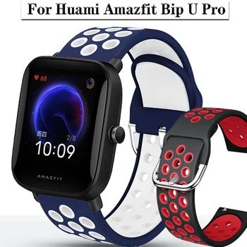 Para Huami Amazfit Bip U Pro GTS 2 mini 2e Silicone Pulseira 20 mm, Pulseira Esporte Bracelete Pulseiras Para Xiaomi mibro ar