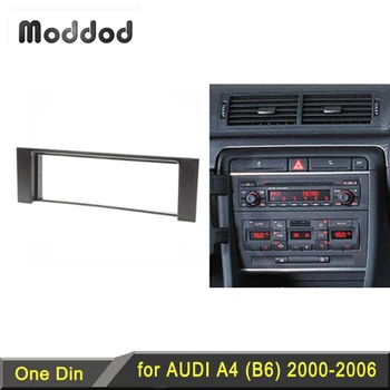Um Din Fáscia para Audi A4 B6 Rádio CD, DVD, Estéreo no Painel de Montagem do Traço de Instalação do Kit de corte de Moldura de Placa de Adaptador de Moldura Tampa