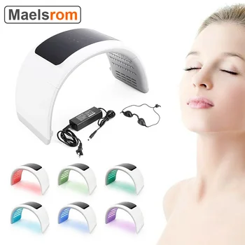 7 Cor do DIODO emissor de Fótons PDT Fotodinâmica Face Luz-Terapia uma Máscara de Pele que Aperta a Máquina da Beleza da Máscara Facial Para Trás Acne Anti-Envelhecimento