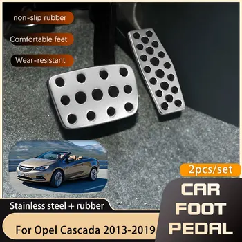 De Aço Inoxidável Carro De Pedal Para Buick, Opel Vauxhall, Holden Cascada Cabrio 2013~2019 Acelerador Freio Restfoot Sem Perfuração Do Pedal