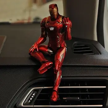 Avenger alliance interior do carro do homem de ferro do interior do carro creative modelo de herói da Marvel homem aranha acessórios do carro