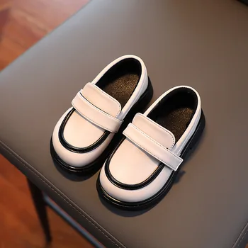 2022 Novas Crianças, Sapatos de Couro de Moda Menina Fundo Macio Princesa Sapatos Meninos Casuais Sapatos de Bebê, Crianças pequenas H302