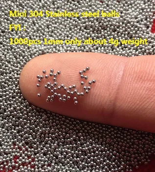 1000pcs Mini esferas de aço inox 304 1.1 1.2 1.4 1.588 1.6 1.8 1.9 2 2.38 2.5 2.8 3 3.175 3.5 3.8 mm rolamento de esferas de aço bolas