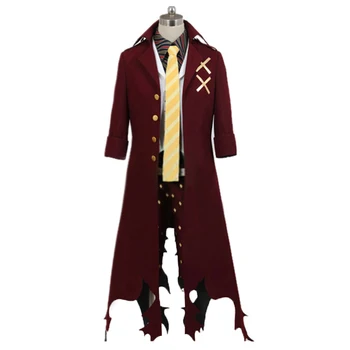 Anime Blue Exorcist / Ao no Exorcist Rei da Terra Amaimon Cosplay Traje top+colete+calça+casaco+laço+cinto 11