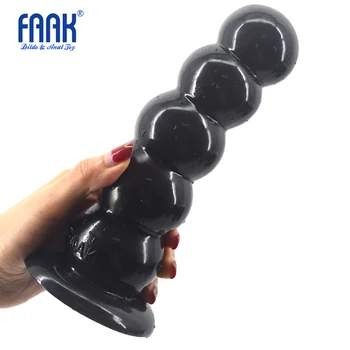 FAAK Forte aspiração de grande vibrador frisado anal com vibrador plug anal bola plug anal brinquedos de sexo de mulher para homem adulto produto sex shop enorme dild