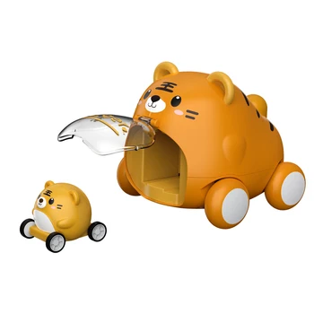 Carro De Brinquedos Para Meninos De Bebê 1-3 Ano Inercial Do Carro Urso Cão Tigre Catapulta Carro Montessori Crianças Educacional De Crianças, Presente De Aniversário