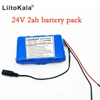 Liitokala 24V 2ah bateria de lítio adequado para um pequeno motor / motor / equipamento de iluminação de leds+2A carregador