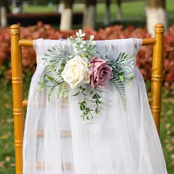 Artificial Trás Cadeira De Flores De Simulação De Falso Flor Decorativa De Casamento Ao Ar Livre Paisagismo Layout Prop