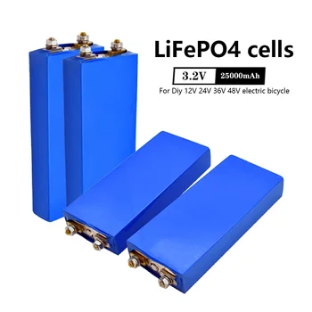25000mAh 3.2 V 25Ah LiFePO4 Bateria Célula de Lítio de Fosfato de Ferro de Profunda Ciclos para Diy 12V a 24V, 36V 48V Energia Solar Energia UPS
