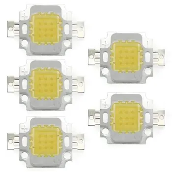 5 x de Alta Potência 10W CONDUZIU a Microplaqueta Birne Licht Lampe DIY Weiss 750LM 6500K