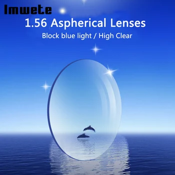 Imwete Anti-Luz azul Asférica de Óculos de grau 1.56 1.61 1.67 Lentes de Resina Clara de Personalização de Lentes de Miopia ou Hipermetropia