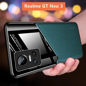 Funda Para Realme GT Neo 3 Case Luxo Couro Magnética Tampa do Telefone Para Realme GT Neo 3 Caso Elegante, Macio de Silicone para proteção Neo3GT