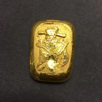 Exquisite do Cobre Antigo barra de Ouro (Deus da Riqueza) 3 estilos de Decoração