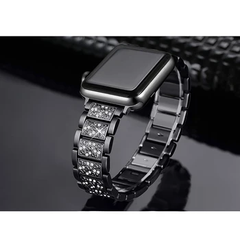 Luxo com alça de metal para Apple relógio Ultra 49mm 8 7 45mm 41mm Lindo bracelete pulseira de acessórios para o iwatch 6 5 4 SE 44mm 42/40mm