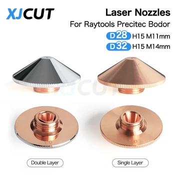 XJCUT de Laser a Fibra Única/Dupla camada de bico D28 / D32mm Caliber0.8-5.0 mm Para Raytools WSX Bodor Precitec Laser de Co2, a Cabeça de Corte