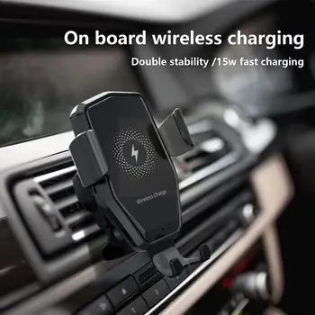 Carro de Ventilação de Ar Carregador sem Fios Para Macsafe IPhone 13 12 Pro Max Telefone Titular Stand 15W Rápido Carro de Carga Tipo-C Micro Q9V6