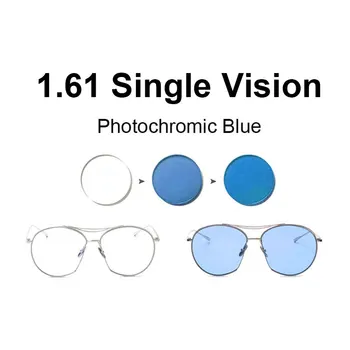 1.61 Fotossensíveis cor-de-Rosa ou Azul ou Roxo Única Lente de Visão SPH Gama -8.00~+6.00 Max CLY -6.00 Óptico de Lentes para Óculos