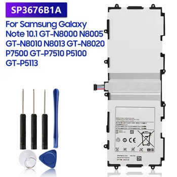 Bateria de substituição SP3676B1A Para Samsung Galaxy Tab Note 10.1 P7500 N8000 N8010 N8020 P7510 P5113 Recarregável da Bateria do Tablet