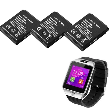 3,7 V 380mAh SmartWatch Bateria Para DZ09 Recarregável do polímero do Li-íon da Bateria Para KWS-S6 Backup de Bateria Para RYX-NX9 A1 Smart Watch