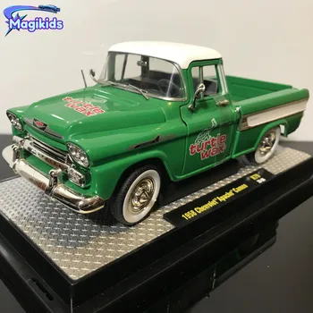 1:24 1958 Chevrolet Apache cameo Simulação de Alta Fundido Carro Liga de Metal Modelo de Carro de Brinquedos para Crianças de Presente Coleção