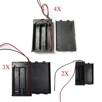 1Pcs 2 3 4 x AAA Bateria Titular Caso de Armazenamento de Caixa Com a chave e Capa para Baterias AAA Padrão de Contêiner