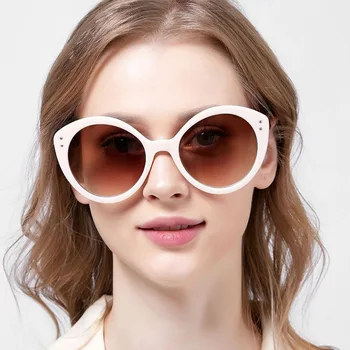 2021 Nova Moda de Luxo, Mulheres, Óculos estilo Olho de Gato Homens Retro Marca de Moda Design de Moldura de Plástico Óculos de Sol Unissex UV400