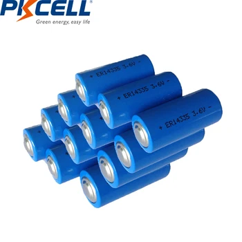 12pcs PKCELL ER14335 3,6 V 2/3AA liSOCL2 bateria de Lítio 14335 baterias 1650mah bateria principal de substituir, por TADIRAN TL-4955