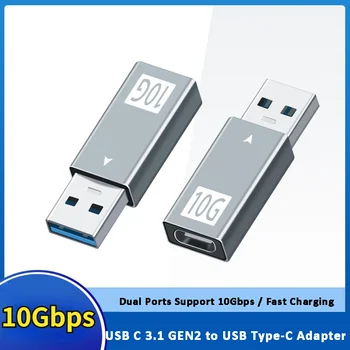 USB, UMA para o Tipo C para USB 3.1 Gen2 10Gbps OTG Rápida Adaptador de Carregamento de Alta velocidade de Transmissão de Dados para SAMSUNG XIAOMI OnePlus LG SONY