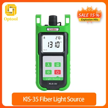 KomShine fibra Óptica fonte de luz KLS-35-S FTTx Laser portátil de Origem 850/1300/1310/1550nm mesmo como JDSU Fonte de Luz