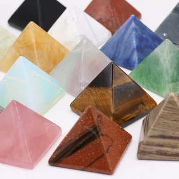 Pedra Natural Forma de Pirâmide de Cristal de Pedra bruta Fluorite Mineral Amostra da Ágata Jóia DIY, Decoração Enfeite de Jóias Presentes