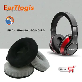 EarTlogis de Veludo Substituição de Almofadas para Bluedio U UFO HD Bluetooth 5.0 Stere Peças do Auricular Earmuff Capa de Almofada Copos de almofadas
