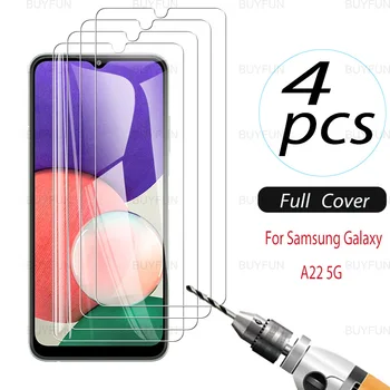 Para Samsung Galaxy A22 5G de 6,6 polegadas 4PCS Protetor de Tela de Vidro Temperado Para Samsung Samsun 22 22A A22 Segurança Película Protetora
