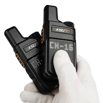 Mini Duas Vias de Rádio 2 Pcs Incluídas Walkie Talkie Profissional Portátil de Pequenas Rádios Comunicador Transceptor de Estação de KSUN TFSI