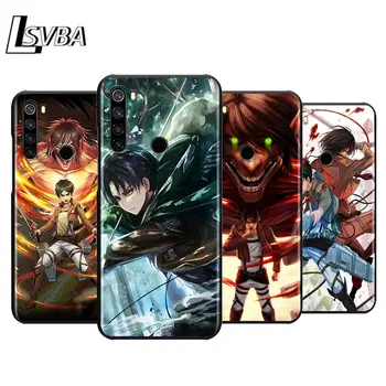Anime Ataque Titan caixa do Telefone do Silicone Para Xiaomi Redmi Nota 9 9S Max 8T 8 7 6 5 Pro 5A 4X 4 Macia Capa Preta