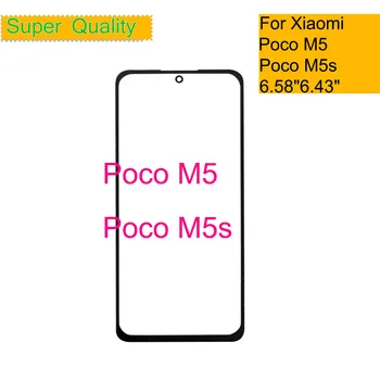 10Pcs/Lot Para Xiaomi Poco M5 Tela de Toque do Painel Frontal Externa Lente de Vidro Para a Xiaomi Poco M5s LCD Frontal de Vidro Com a OCA de Substituição
