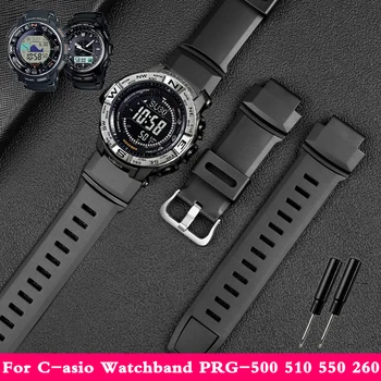 Para o C-asio Pulseira PRW-2500/3500 PRG-500 510 550 260 280 250 Relógio de Silicone Pulseira de Protrek Esportes Faixa de Relógio de 18mm